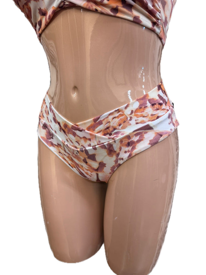 V-Front High Leg Swim Bottom - Size Small