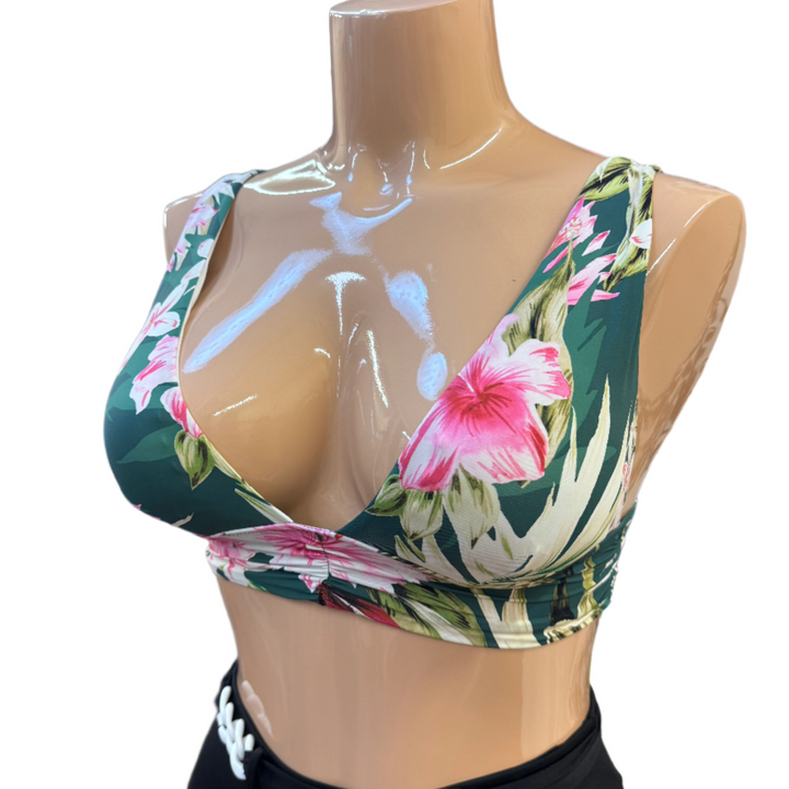 Tropic Shore Banded Bikini Top - Size Small