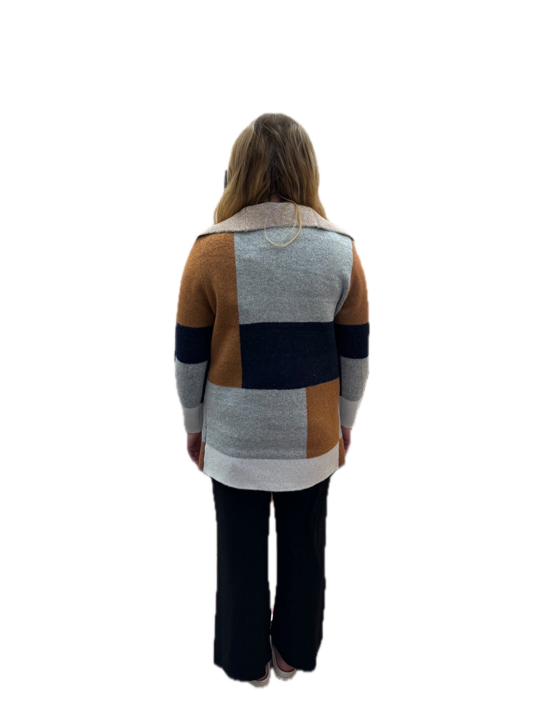 Colourblock Open Cardigan