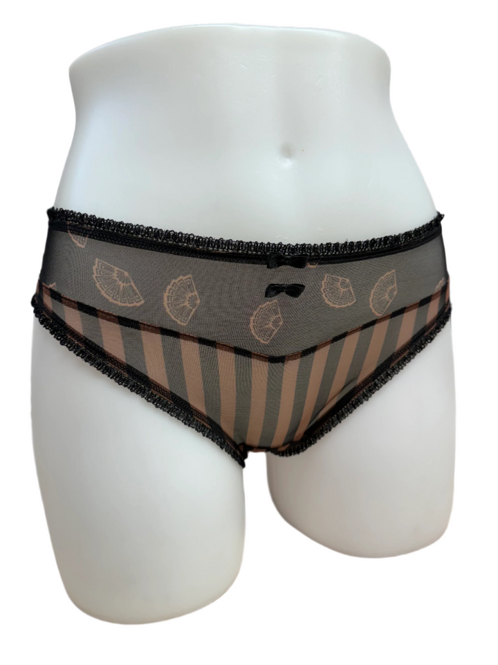 Freya Striped Hi-Cut Brief - Size Small