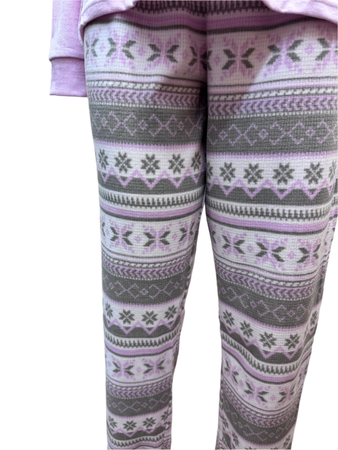 Chalked Fairisle Thermal Fleece PJ Lounge Set