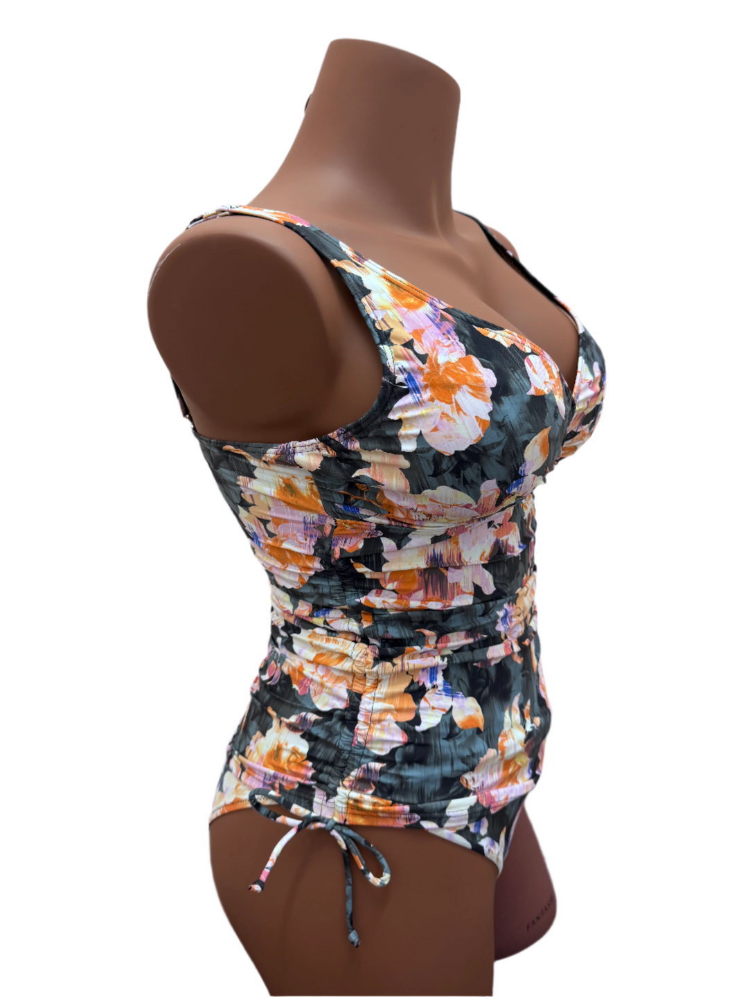 Textured Refresh Plus Cup Ruched Tankini