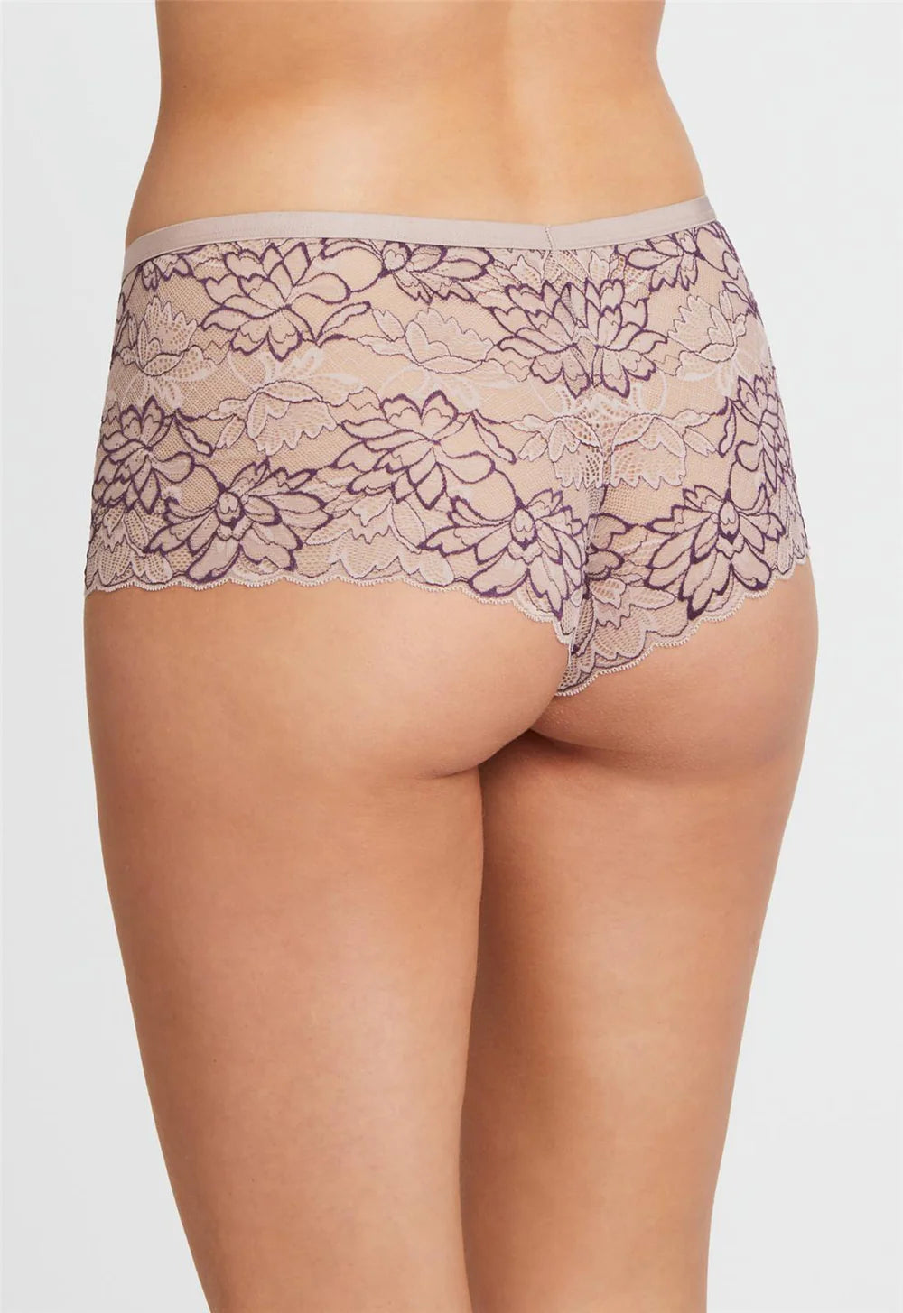 sheer floral lace boyleg panty