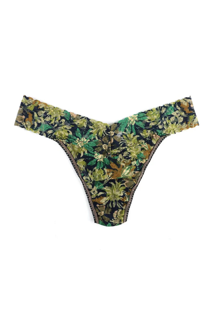 Hanky Panky Low Rise Printed Signature Lace Thong - Camo Garden