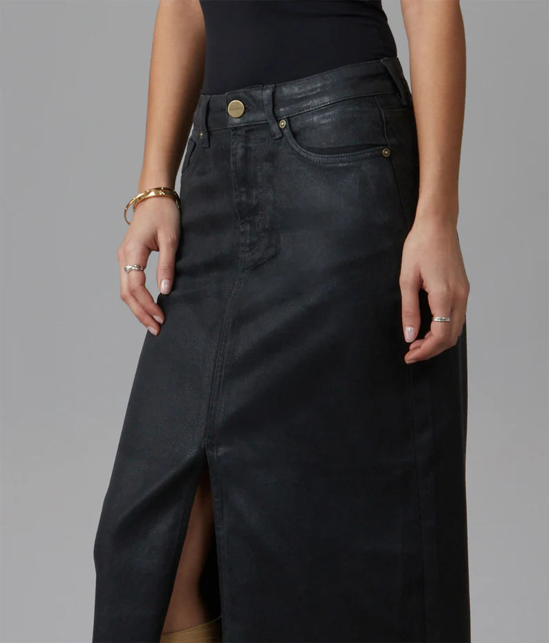 HALSTON High Rise Maxi Skirt