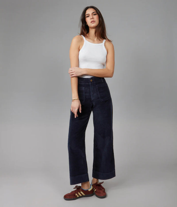 COLETTE High Rise Wide Leg Jeans - Ink Blue