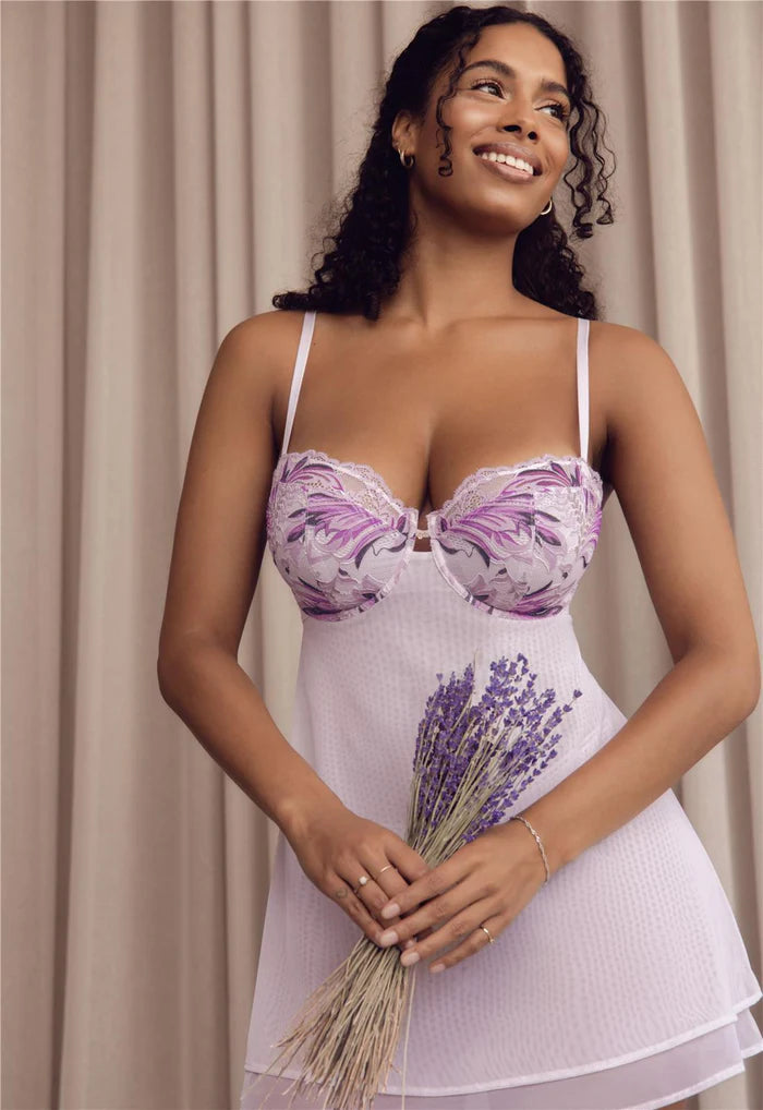 Lavender Fields Balconette Babydoll Set