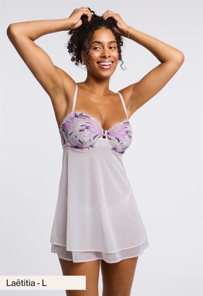 Lavender Fields Balconette Babydoll Set