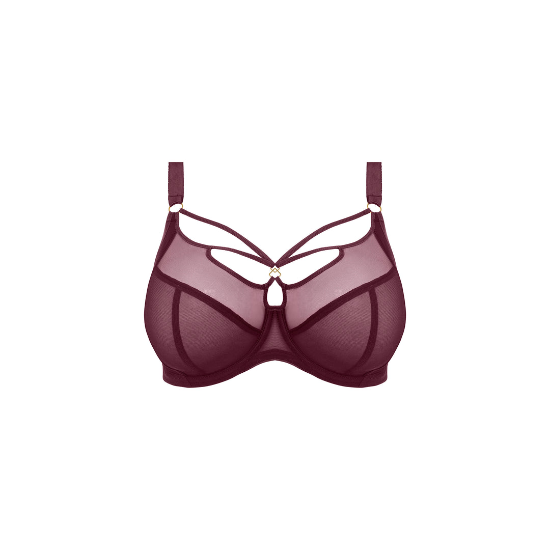 Elomi Sachi Underwire Plunge Bra - Cabernet