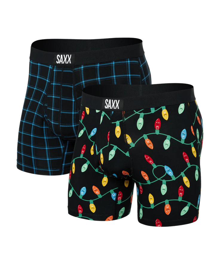 Saxx Ultra 2 Pack Boxer Brief - Watt / Windowpane