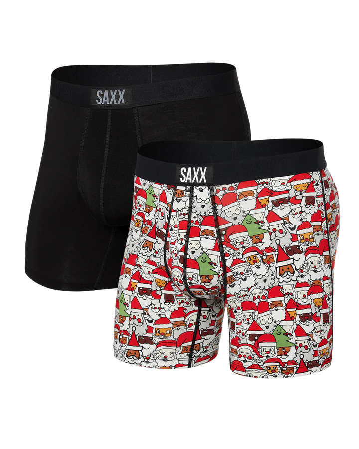 Saxx Vibe 2 Pack Boxer Brief - All The Santas