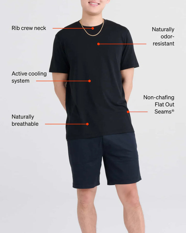 Saxx DROPTEMP™ Cooling Cotton Short Sleeve Crew - Pine