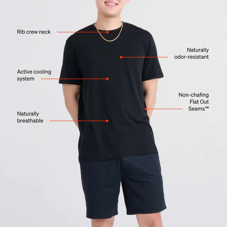 🇨🇦 Saxx DROPTEMP™ Cooling Cotton Short Sleeve Crew - Storm