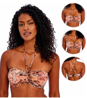 Freya Desert Cat Underwire Bandeau Bikini Top