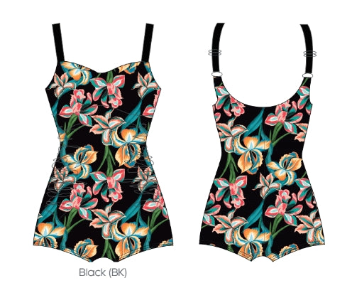 Finz Boyleg Bouquet Print Swimsuit