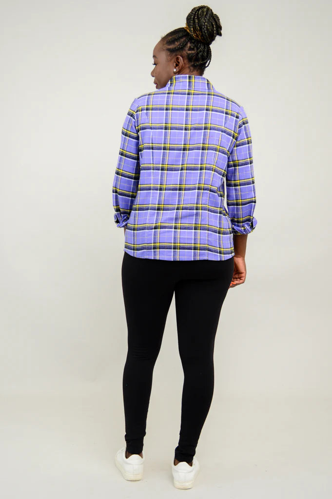 Alexis Cotton Plaid Top