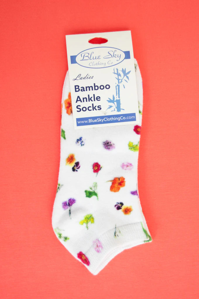 Ladies Printed Ankle Bamboo Socks