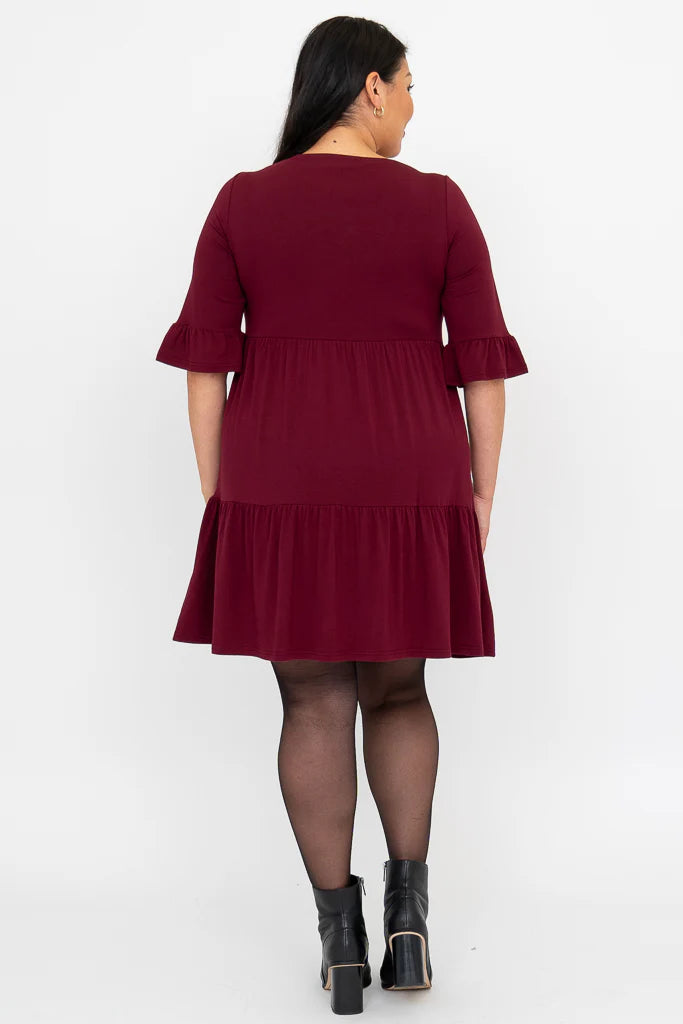 🇨🇦 Bernadette Bamboo Dress - Burgundy