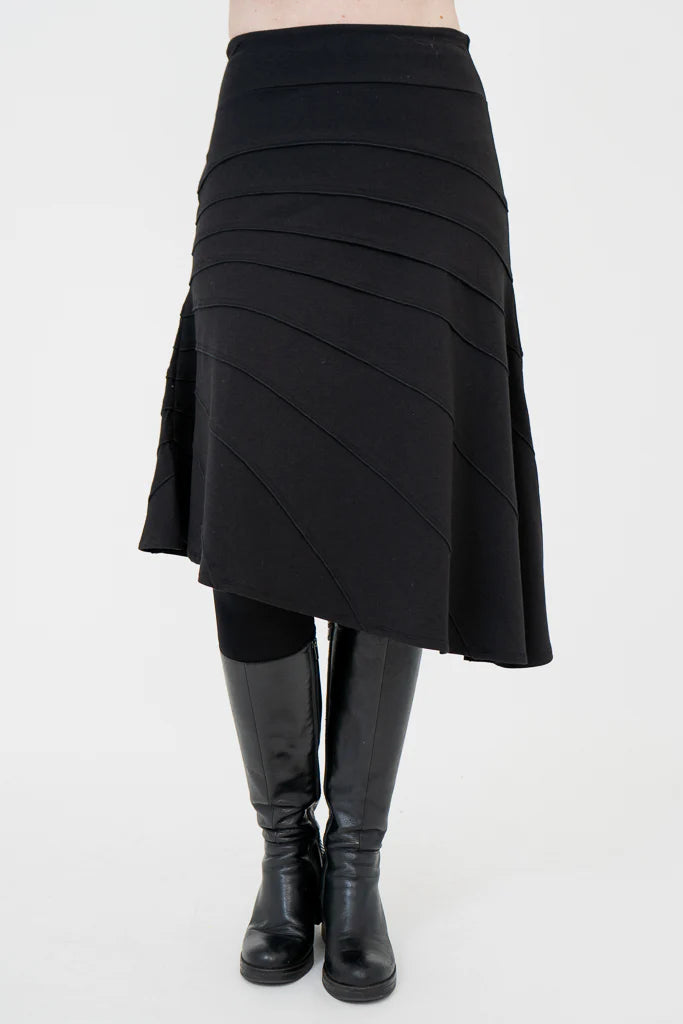 Beverly Black Bamboo Skirt