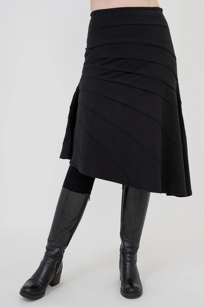 Beverly Black Bamboo Skirt