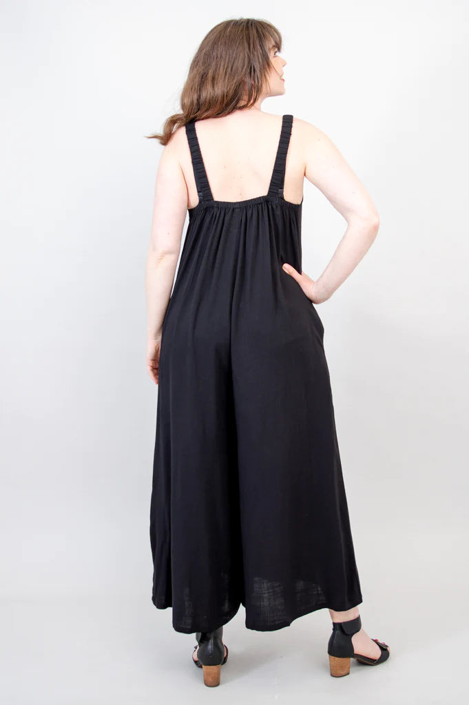 Joanna Linen & Bamboo Jumpsuit - Black