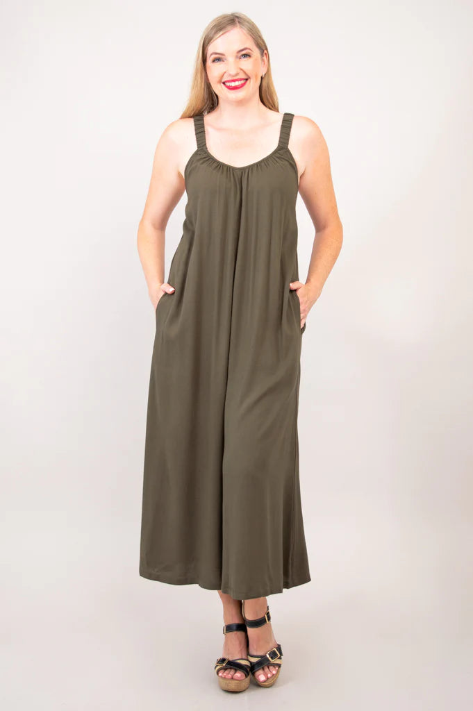 🇨🇦 Joanna Linen / Bamboo Jumpsuit - Khaki