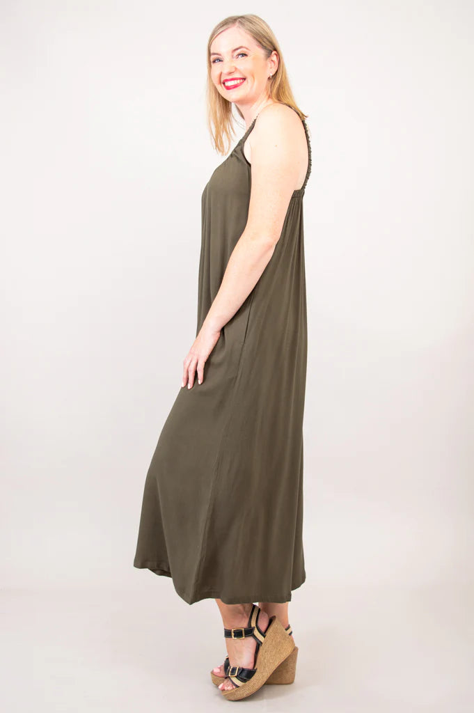 🇨🇦 Joanna Linen / Bamboo Jumpsuit - Khaki