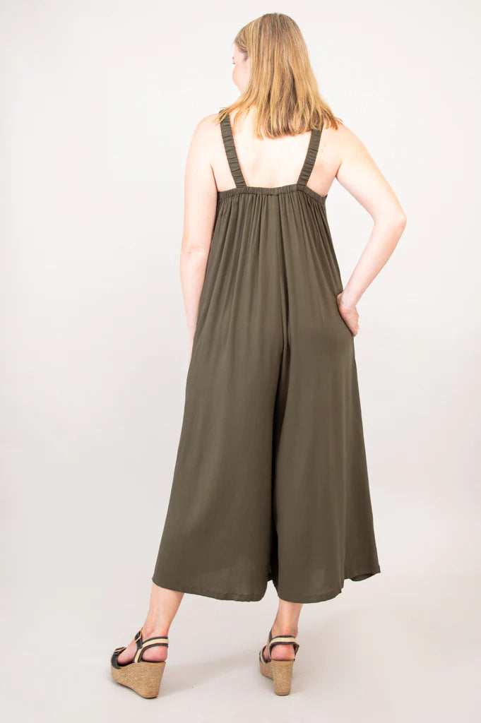 Joanna Linen & Bamboo Jumpsuit - Khaki