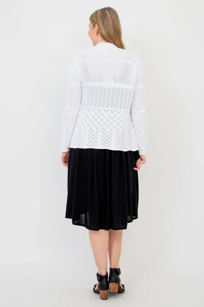 Linda White Cotton Sweater