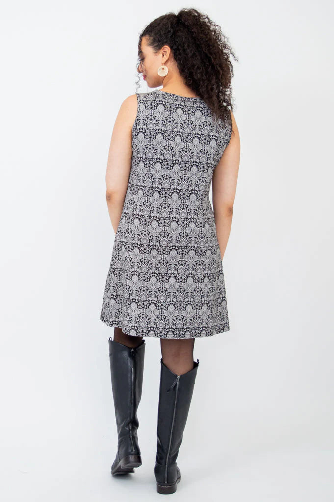 Maggie Bamboo Sleeveless Demask Dress