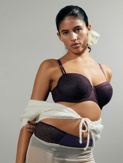 C Jolie Demi Bra - Aubergine