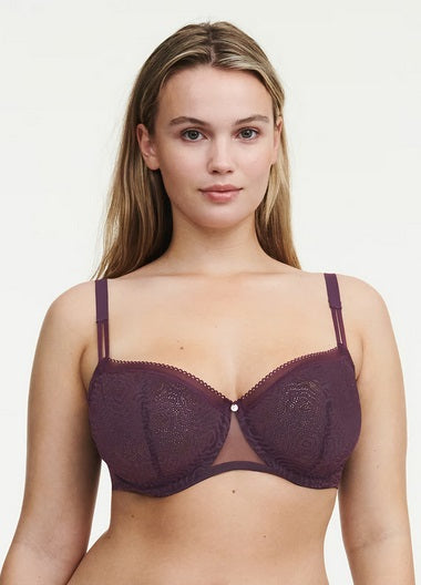 C Jolie Demi Bra - Aubergine