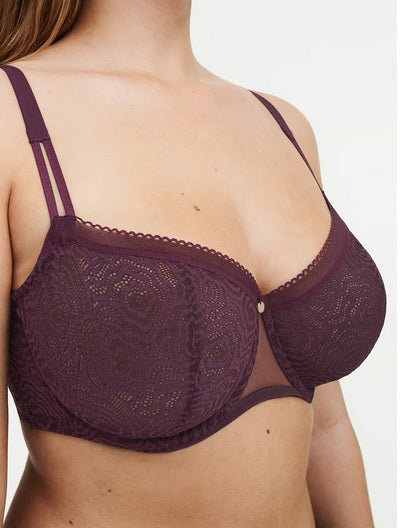 C Jolie Demi Bra - Aubergine