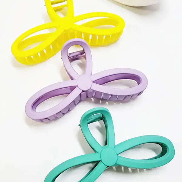 Matte Color Knot Hair Claw Clip