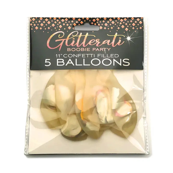 Glitterati Boobie Confetti Balloons Pack of 5