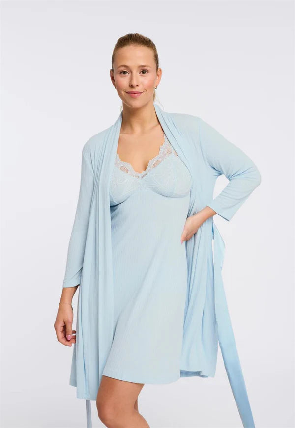 Fleur't Iconic Robe - Lagoon Pointelle