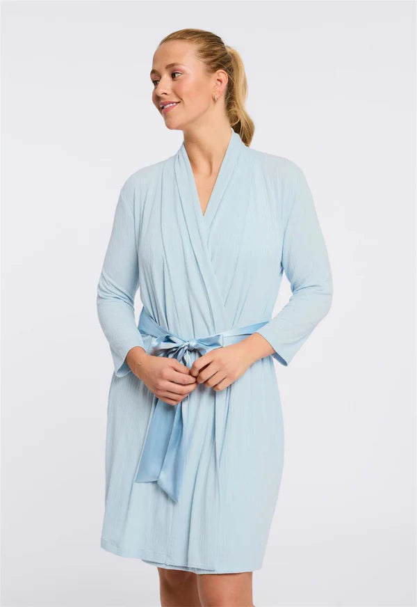 Fleur't Iconic Robe - Lagoon Pointelle