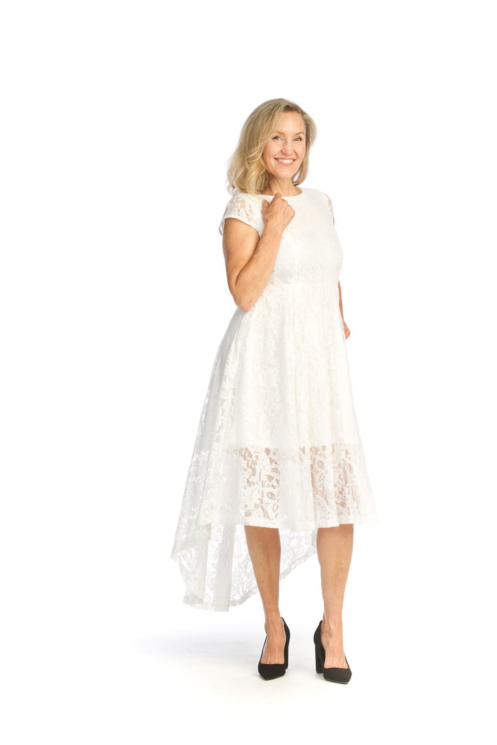 Stretch Lace High Low Dress