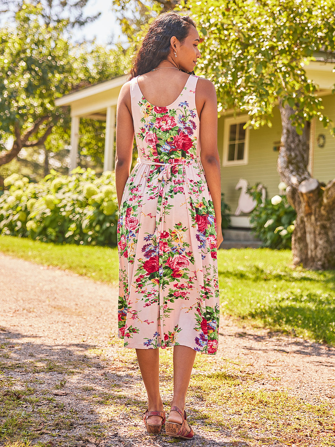 Cottage Rose Jersey Tea Dress