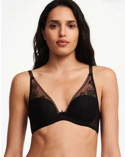 Maddie Plunge T-Shirt Bra - Black