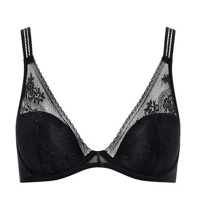 Maddie Plunge T-Shirt Bra - Black