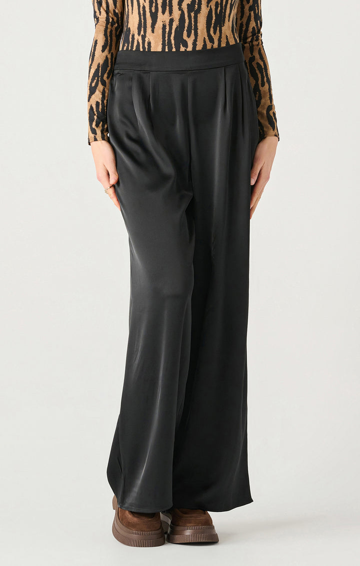 High Waisted Satin Wide Leg Pants