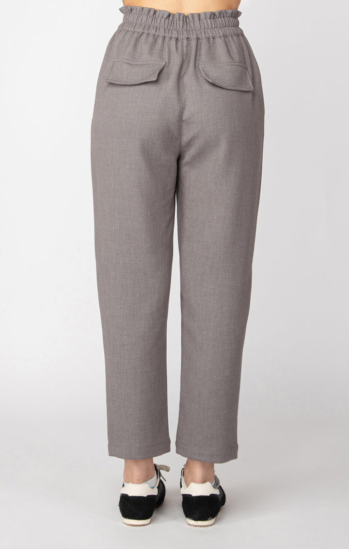 Dex Elastic Waist Straight Leg Trousers