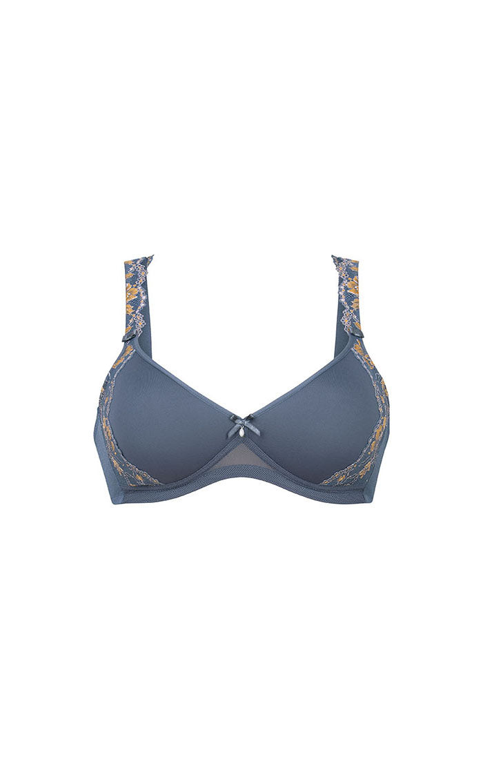 Colette Wire Free Spacer Bra - Sky Grey