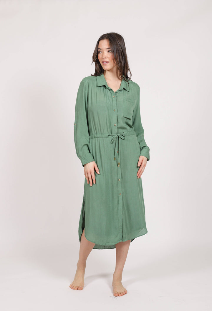 MIAMI SHIRT DRESS W/ TIE