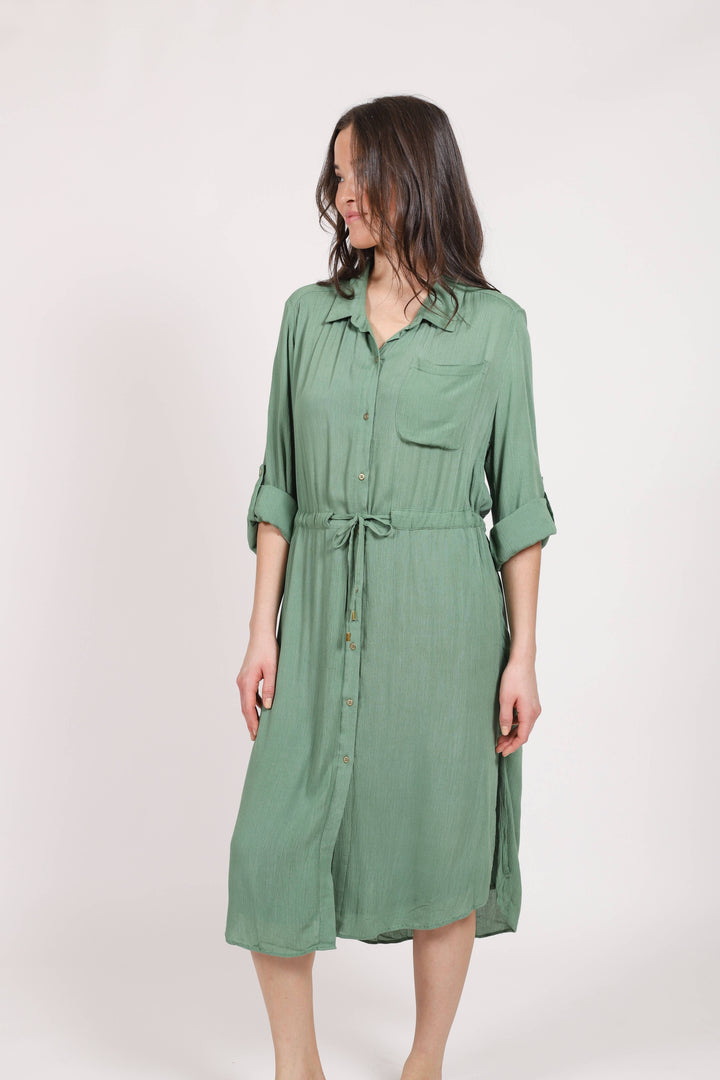 MIAMI SHIRT DRESS W/ TIE