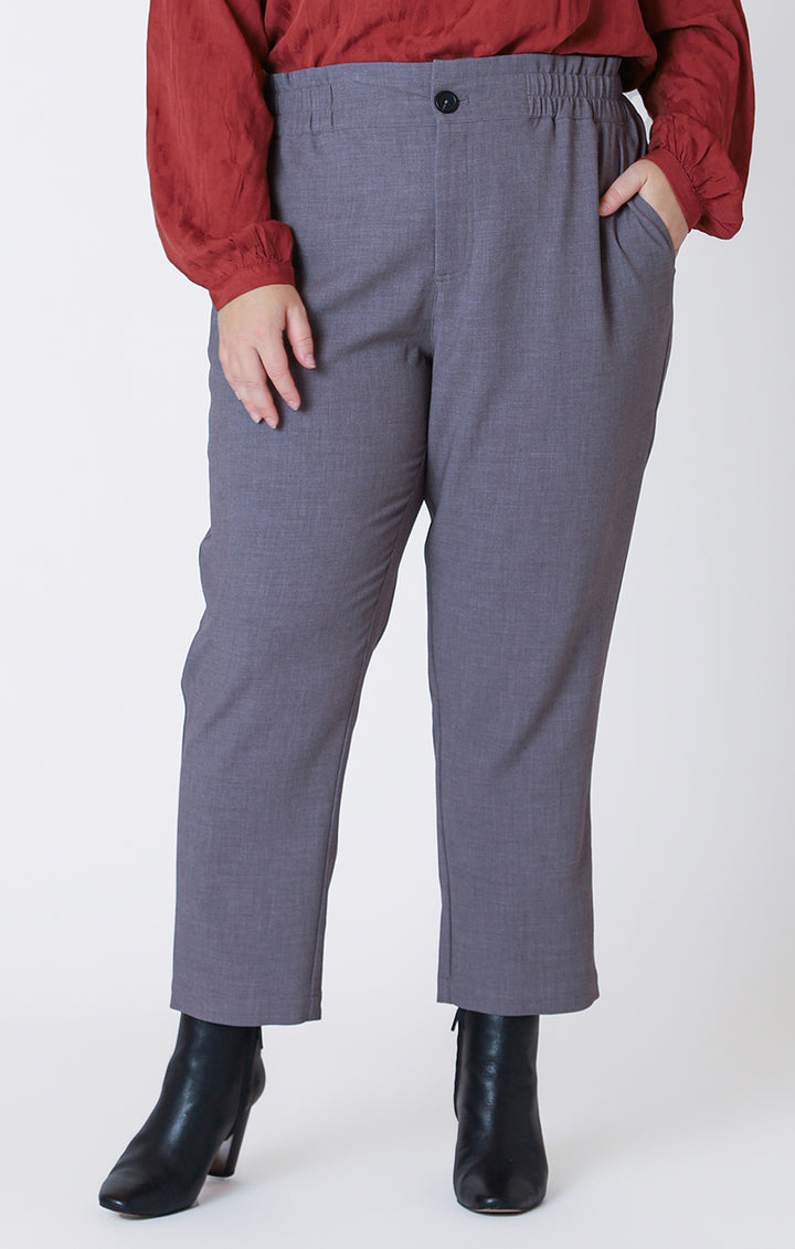 Dex Elastic Waist Straight Leg Trousers