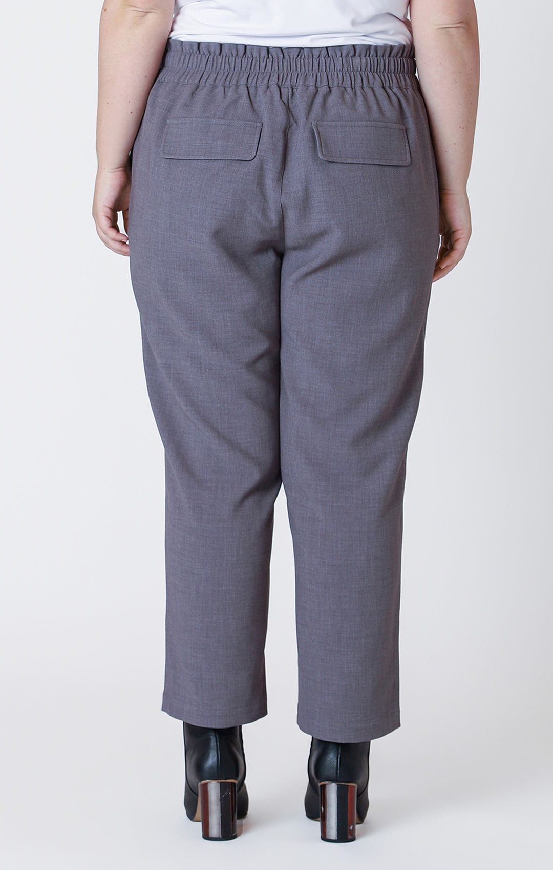 Dex Elastic Waist Straight Leg Trousers