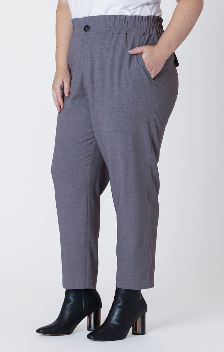 Dex Elastic Waist Straight Leg Trousers