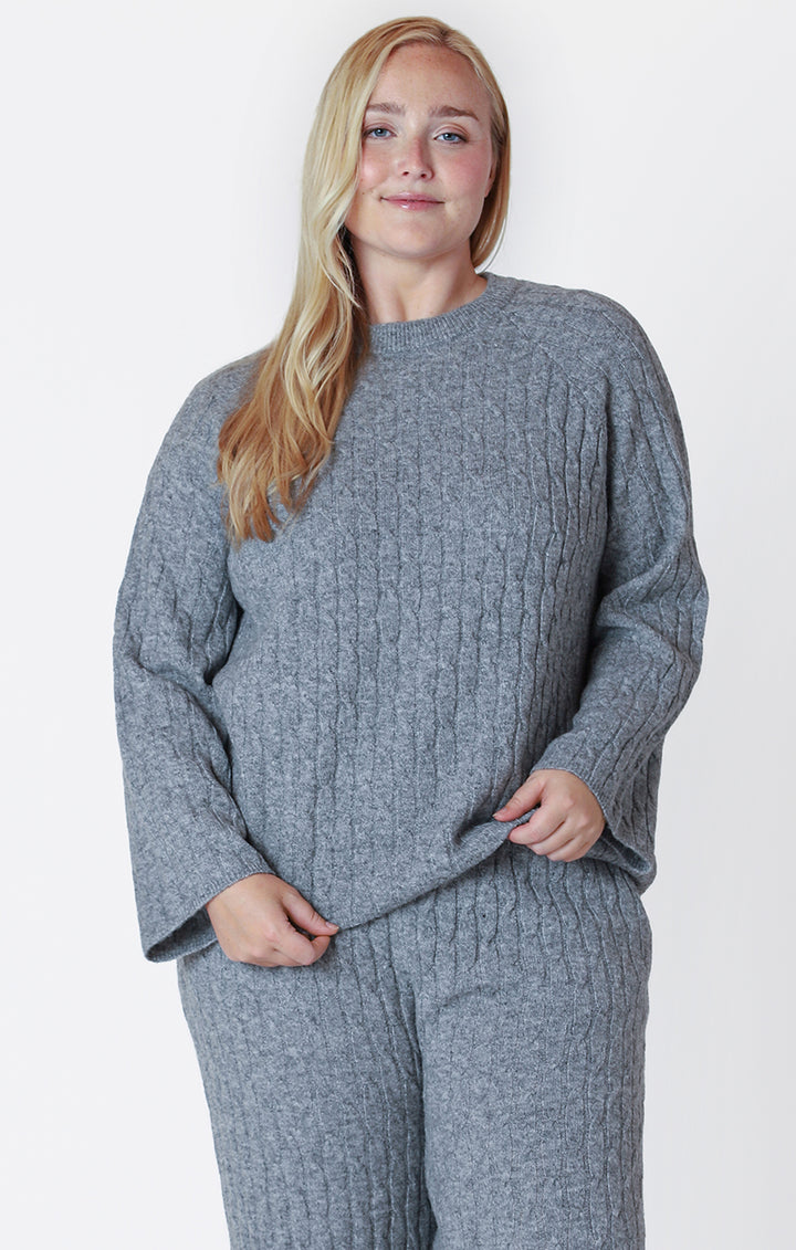 Dex Long Sleeve Cable Knit Sweater